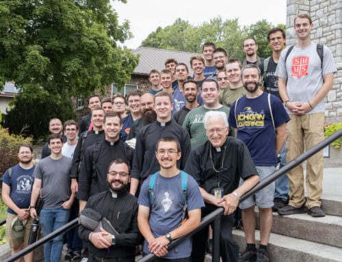 Seminarians on Pilgrimage to Canadian Martyr Shrine.